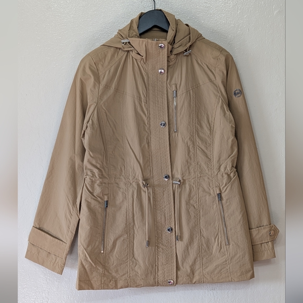 Michael Kors Hooded Trench Coat - Tan